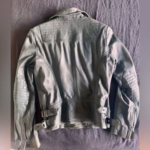 Lucky Brand 100% Lamb Leather Moto Jacket, Green
